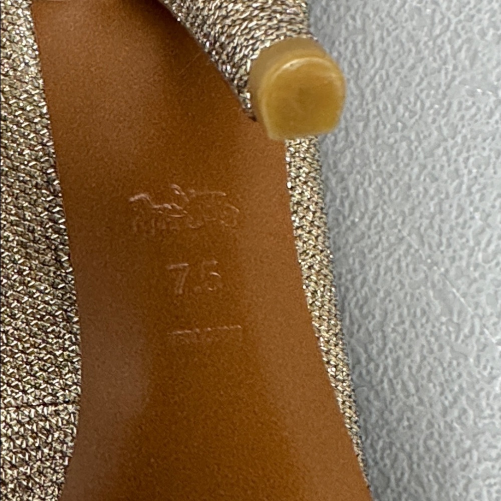 Coach Addie Gold Metallic Pumps. Size 7.5. - Picture 12 of 14